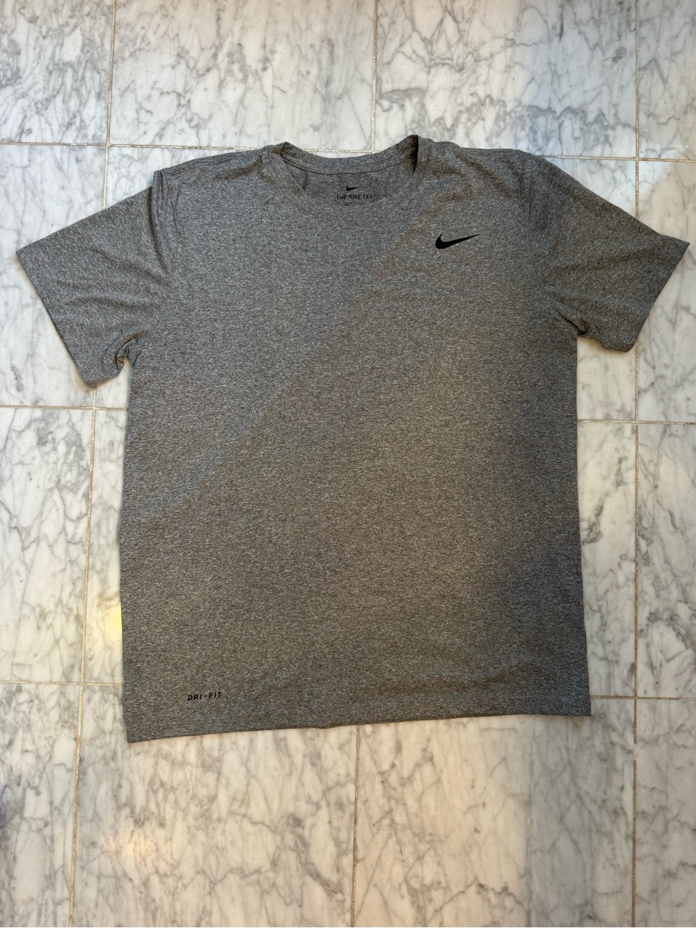 Nike Men’s Gray Dri-FIT Short Sleeve Crew Tee